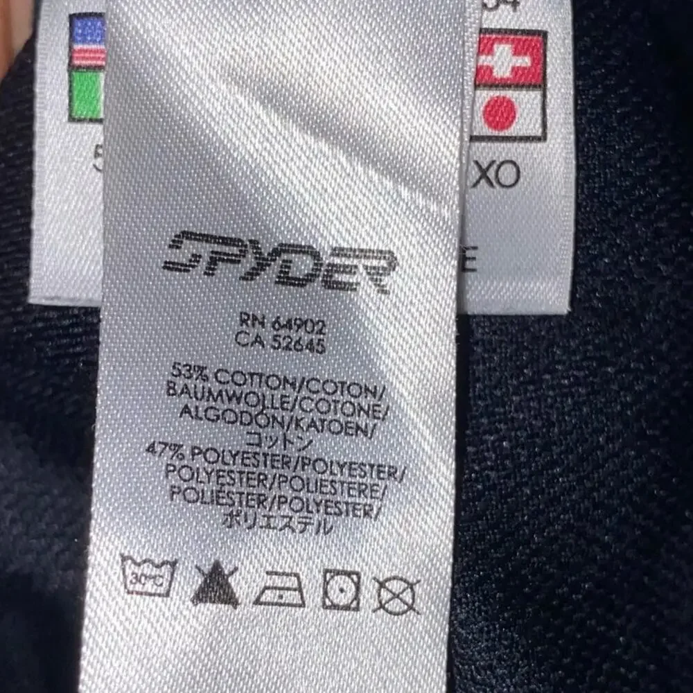 Spyder Men’s Black Long Sleeve Half Zip Performance Pullover Size XL